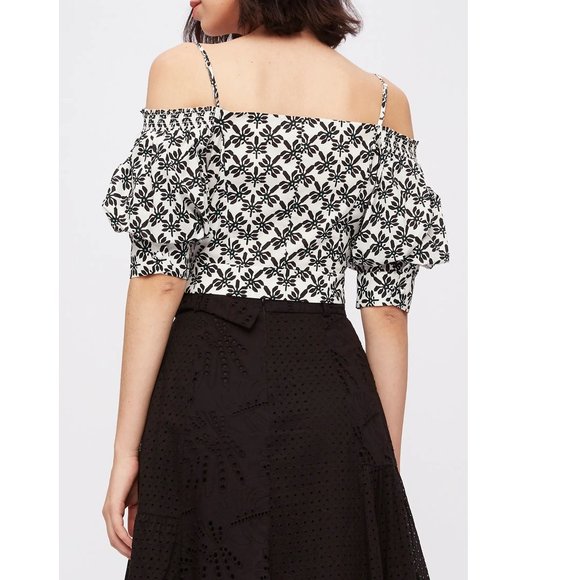 NEW Diane von Furstenberg DVF Cold Shoulder Crop Top - Picture 5 of 13